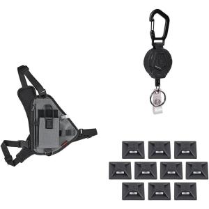 imageErgodyne Squids 3145 Barcode Scanner  3391 Retractable Id Badge Reel with Clip  3701 SelfAdhesive Mounts for Devices