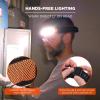 imageErgodyne Skullerz 8885 Rechargeable Wide Beam Headlamp with Strap 5 Lighting Modes Versatile Wear Directly on Head or Hard Hat USBC Cable Included