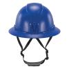 imageErgodyne Skullerz 8963 Full Brim Safety Helmet Type 2 Class E Hard Hat with Chin Strap ANSIISEA Z8912014 6 Point SuspensionBlue