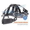 imageErgodyne Skullerz 8963 Full Brim Safety Helmet Type 2 Class E Hard Hat with Chin Strap ANSIISEA Z8912014 6 Point SuspensionBlue
