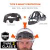 imageErgodyne Skullerz 8963 Full Brim Safety Helmet Type 2 Class E Hard Hat with Chin Strap ANSIISEA Z8912014 6 Point SuspensionGreen