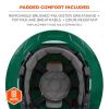 imageErgodyne Skullerz 8963 Full Brim Safety Helmet Type 2 Class E Hard Hat with Chin Strap ANSIISEA Z8912014 6 Point SuspensionGreen