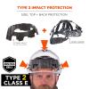 imageErgodyne Skullerz 8963 Full Brim Safety Helmet Type 2 Class E Hard Hat with Chin Strap ANSIISEA Z8912014 6 Point SuspensionRed