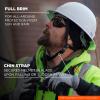 imageErgodyne Skullerz 8963 Full Brim Safety Helmet Type 2 Class E Hard Hat with Chin Strap ANSIISEA Z8912014 6 Point SuspensionRed