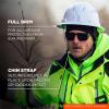 imageErgodyne Skullerz 8964 Full Brim Safety Helmet Type 2 Class C Hard Hat with Chin Strap Adjustable Venting ANSIISEA Z8912014 6 Point SuspensionBlue