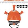 imageErgodyne Skullerz 8974V Safety Helmet Class E Safety Helmet with Visor AntiFog Clear LensOrange