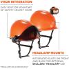 imageErgodyne Skullerz 8974V Safety Helmet Class E Safety Helmet with Visor AntiFog Clear LensOrange