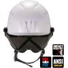 imageErgodyne Skullerz 8974V Safety Helmet Class E Safety Helmet with Visor AntiFog Clear LensWhite