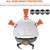 imageErgodyne Skullerz 8974V Safety Helmet Class E Safety Helmet with Visor AntiFog Clear LensWhite