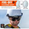 imageErgodyne Skullerz 8974V Safety Helmet Class E Safety Helmet with Visor AntiFog Clear LensWhite