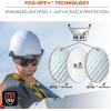 imageErgodyne Skullerz 8974V Safety Helmet Class E Safety Helmet with Visor AntiFog Clear LensWhite