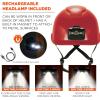 imageErgodyne Skullerz 8976LED Type 2 Safety Helmet with LED Light Class E Type II Hard HatRed