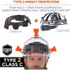 imageErgodyne Skullerz 8977LED Type 2 Vented Safety Helmet with LED Light Class C Type III Hard HatBlue