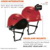 imageErgodyne Skullerz 8977LED Type 2 Vented Safety Helmet with LED Light Class C Type III Hard HatRed