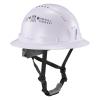 imageErgodyne Skullerz 8964 Full Brim Safety Helmet Type 2 Class C Hard Hat with Chin Strap Adjustable Venting ANSIISEA Z8912014 6 Point SuspensionWhite