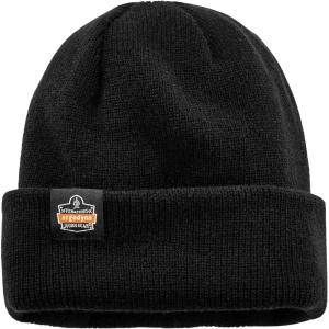 imageErgodyne NFerno 6811Z Rib Knit Hat with Zippered Pocket for Bump Cap InsertHat only Black3 monthsHat Only