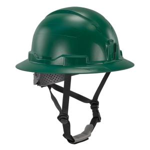 imageErgodyne Skullerz 8963 Full Brim Safety Helmet Type 2 Class E Hard Hat with Chin Strap ANSIISEA Z8912014 6 Point SuspensionGreen