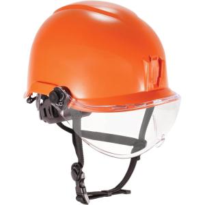 imageErgodyne Skullerz 8974V Safety Helmet Class E Safety Helmet with Visor AntiFog Clear LensOrange