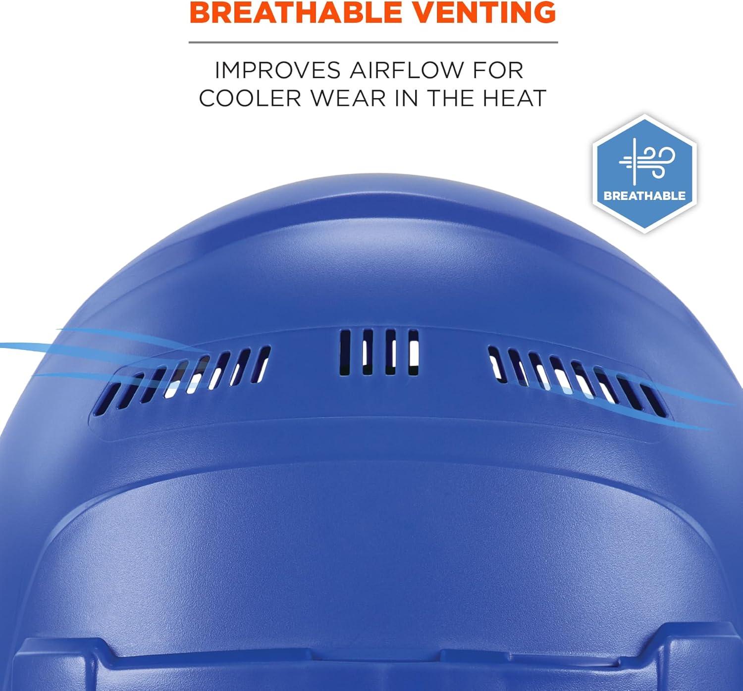 imageErgodyne Skullerz 8966 Lightweight CapStyle Hard Hat with Adjustable Venting  Type 1 Class CBlue