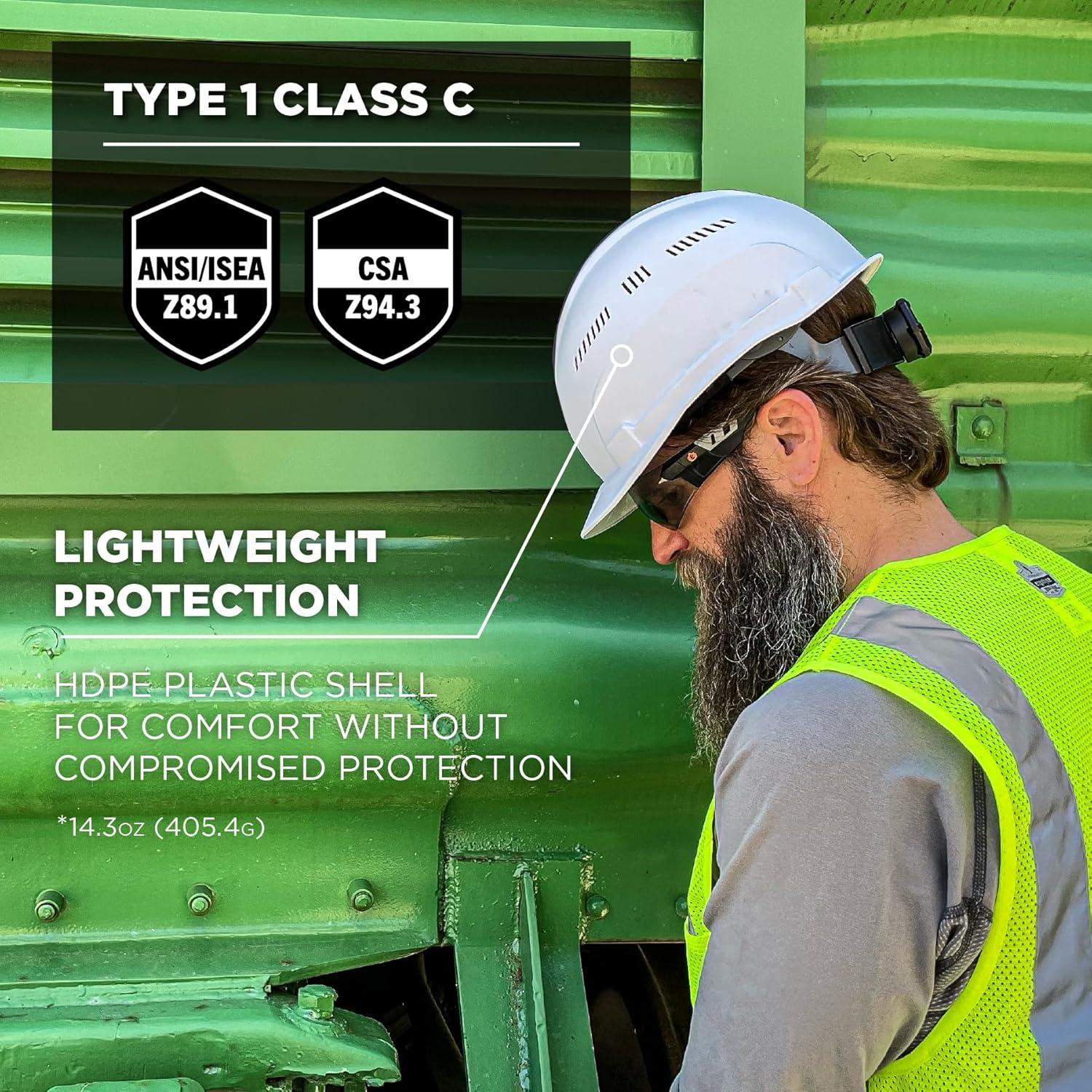 imageErgodyne Skullerz 8966 Lightweight CapStyle Hard Hat with Adjustable Venting  Type 1 Class CLime