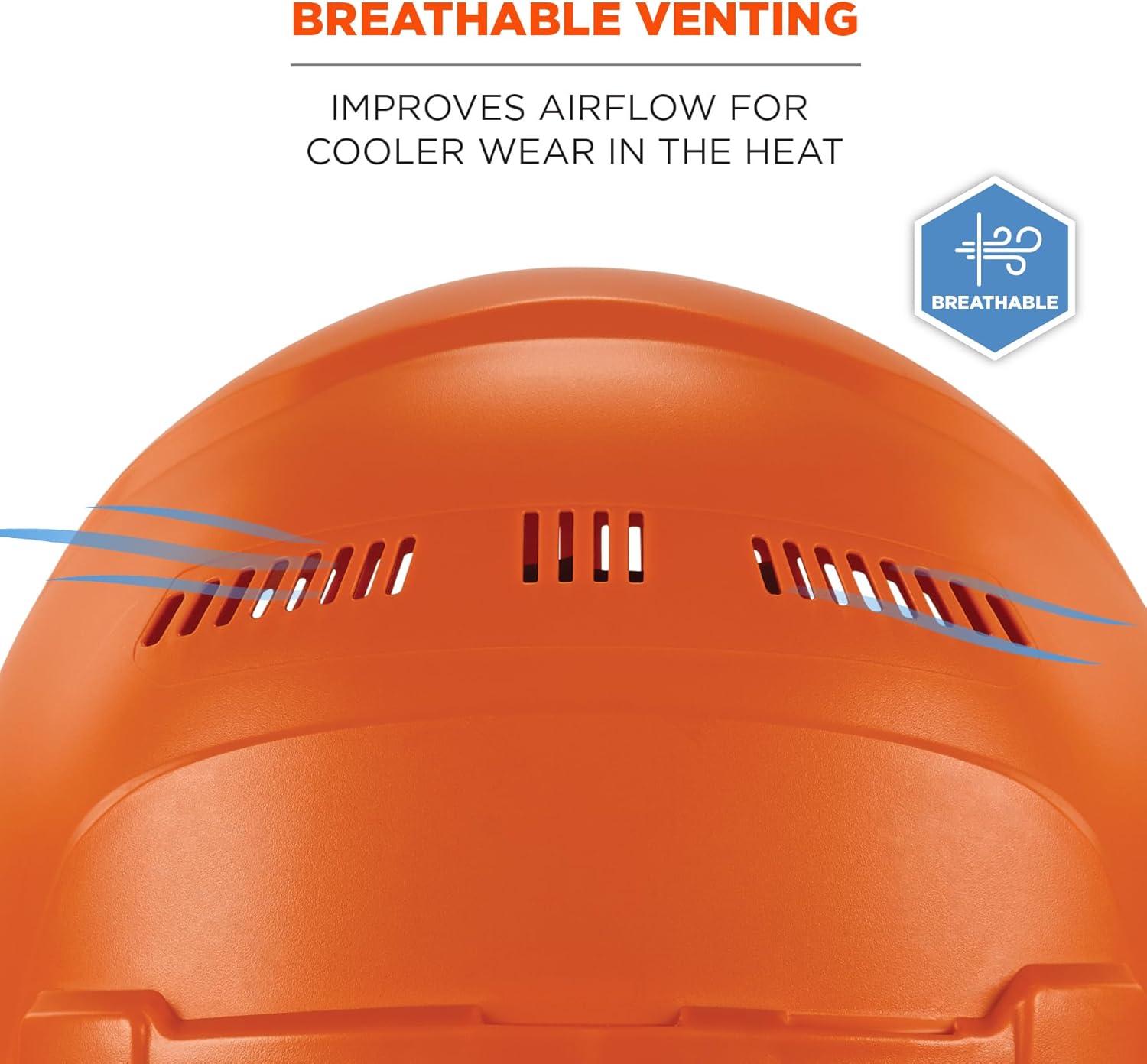 imageErgodyne Skullerz 8966 Lightweight CapStyle Hard Hat with Adjustable Venting  Type 1 Class COrange