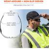 imageErgodyne  59103 Skullerz SAGA Frameless Safety Glasses Anti Fog Clear Lens Matte Black Pack of 2Matte Black Frame  Clear Lens