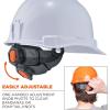 imageErgodyne  60146 Vented Hard Hat with Light Cap Style Ratchet Suspension Class C Skullerz 8972LED WhiteWhite