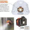 imageErgodyne  60146 Vented Hard Hat with Light Cap Style Ratchet Suspension Class C Skullerz 8972LED WhiteWhite