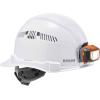 imageErgodyne  60146 Vented Hard Hat with Light Cap Style Ratchet Suspension Class C Skullerz 8972LED WhiteWhite