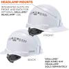 imageErgodyne  60146 Vented Hard Hat with Light Cap Style Ratchet Suspension Class C Skullerz 8972LED WhiteWhite