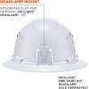imageErgodyne  60156 Vented Hard Hat with Light Full Brim Style Ratchet Suspension Class C Skullerz 8973LED WhiteHard Hat Full Brim Vented Type 1 Class C
