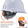 imageErgodyne  60156 Vented Hard Hat with Light Full Brim Style Ratchet Suspension Class C Skullerz 8973LED WhiteHard Hat Full Brim Vented Type 1 Class C
