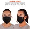 imageErgodyne Skullerz 8801 Two Layer Pleated Face Cover Mask 12Pack Black