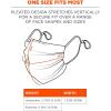 imageErgodyne Skullerz 8801 Two Layer Pleated Face Cover Mask 12Pack Black