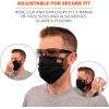imageErgodyne Skullerz 8801 Two Layer Pleated Face Cover Mask 12Pack Black
