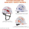 imageErgodyne Skullerz 8961 Reflective Hard Hat Stickers Safety Helmet Strips Hard Hat Accessories Adhesive Sticker Decal KitGreen