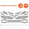 imageErgodyne Skullerz 8961 Reflective Hard Hat Stickers Safety Helmet Strips Hard Hat Accessories Adhesive Sticker Decal KitGreen