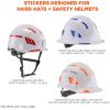 imageErgodyne Skullerz 8961 Reflective Hard Hat Stickers Safety Helmet Strips Hard Hat Accessories Adhesive Sticker Decal KitOrange