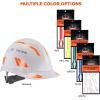 imageErgodyne Skullerz 8961 Reflective Hard Hat Stickers Safety Helmet Strips Hard Hat Accessories Adhesive Sticker Decal KitOrange