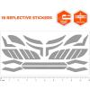 imageErgodyne Skullerz 8961 Reflective Hard Hat Stickers Safety Helmet Strips Hard Hat Accessories Adhesive Sticker Decal KitWhite