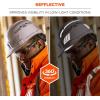 imageErgodyne Skullerz 8961 Reflective Hard Hat Stickers Safety Helmet Strips Hard Hat Accessories Adhesive Sticker Decal KitWhite