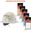 imageErgodyne Skullerz 8961 Reflective Hard Hat Stickers Safety Helmet Strips Hard Hat Accessories Adhesive Sticker Decal KitYellow