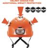 imageErgodyne Skullerz 8975LED Vented Safety Helmet with Light Class C Hard Hat 6pt Suspension Padded Sweatband and Top Padding Included OrangeOrange