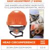 imageErgodyne Skullerz 8975LED Vented Safety Helmet with Light Class C Hard Hat 6pt Suspension Padded Sweatband and Top Padding Included OrangeOrange