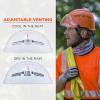 imageErgodyne Skullerz 8975LED Vented Safety Helmet with Light Class C Hard Hat 6pt Suspension Padded Sweatband and Top Padding Included OrangeWhite