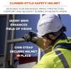 imageErgodyne Skullerz 8975LED Vented Safety Helmet with Light Class C Hard Hat 6pt Suspension Padded Sweatband and Top Padding Included OrangeWhite
