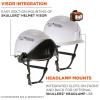 imageErgodyne Skullerz 8975LED Vented Safety Helmet with Light Class C Hard Hat 6pt Suspension Padded Sweatband and Top Padding Included OrangeWhite