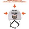 imageErgodyne Skullerz 8975LED Vented Safety Helmet with Light Class C Hard Hat 6pt Suspension Padded Sweatband and Top Padding Included OrangeWhite