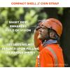 imageErgodyne Skullerz 8975LED Vented Safety Helmet with Light Class C Hard Hat 6pt Suspension Padded Sweatband and Top Padding Included OrangeWhite