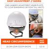 imageErgodyne Skullerz 8975LED Vented Safety Helmet with Light Class C Hard Hat 6pt Suspension Padded Sweatband and Top Padding Included OrangeWhite